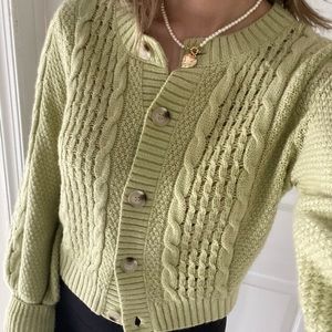 Green Cardigan